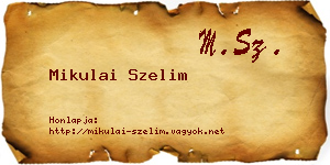 Mikulai Szelim névjegykártya